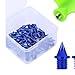 QSTDGVPW 50x Track Shoe Spikes Track Spikes Versatile Replacement Spikes with Wrench for Training Short Distance Running Practice, Blue