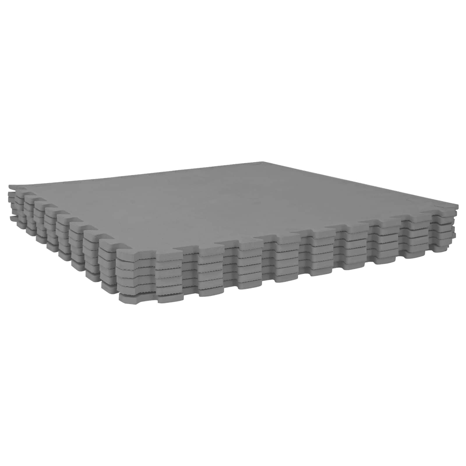 Fußmatten 50 Stück Grau 18 m² EVA-Schaum Erweiterbares Puzzle-Design für Home Gym, Fitnessraum, Yoga, Schutzmatte, rutschfest, vibrationsdämpfend, wasserfest, einfache Reinigung