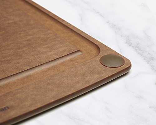 Epicurean All-In-One Cutting Board With Slip Feet And Juice Groove, 17.5-Inch × 13-Inch, Nutmeg/Brown #TOP1