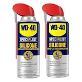 WD-40 Specialist Silicone Lubricant with Smart Straw Sprays 2 Ways, Twin-Pack, 11 OZ