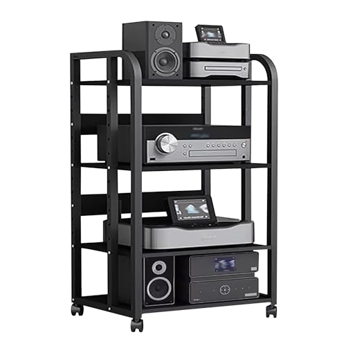 Armoire audio dans le support stéréo mobile étagère moderne pour disques vinyles