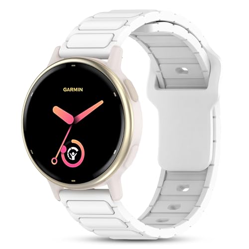 Bolesi Silicone Sport 20mm Watch Band Compatible with Garmin Vivoactive 5/6/Forerunner 55/165,Soft Waterproof Replacement Strap for Garmin Venu Sq 2,Vivoactive 3/Forerunner 245/645 Women Men