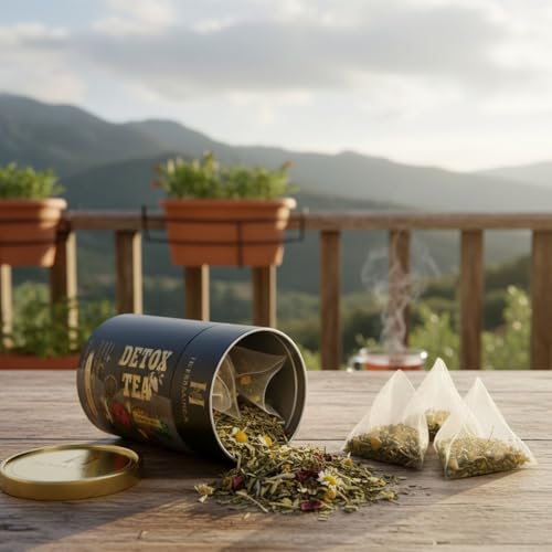 HERBALINEA Detox Tea Sabor Piña – Té Detox 100% Orgánico 30 Bolsitas | Infusión Natural Depurativa y Digestiva | Bienestar, Energía y Control de Peso | Disfruta Frío o Caliente - imagen 5