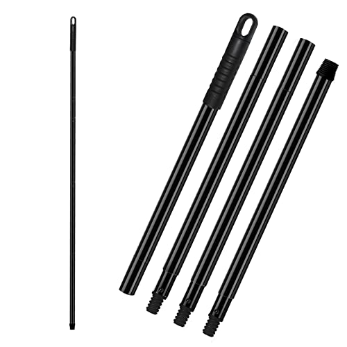 Feiquan 4-Section 30-To-56 Inch Spin Mop Replacement Head Handle For Easywring Mop Refills Compatible With Triangle Spin Mop, Microfiber Mop Easy Cleaning Floor Head Mop, Black #TOP22