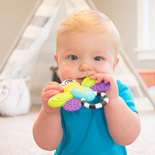 Sassy Flutterby Teether - Water-Filled Teether Soothes Gums - Variety of Textures Massage Gums - For Ages 3 Months and Up - Image 4