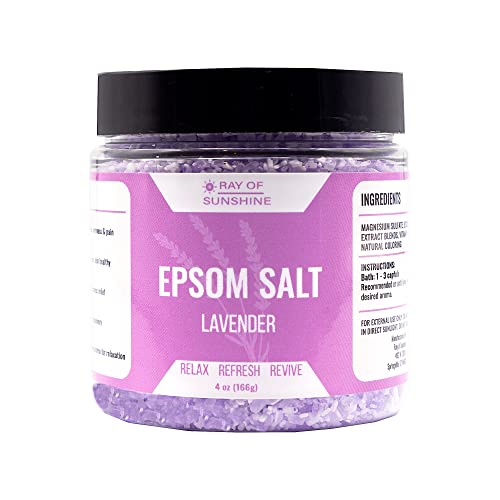 Epsom Bath Salts For Soaking, Epsom Salts Foot Soak, Bath Salts Gift Set (4 Pack Bundle) Eucalyptus, Lavender, Vanilla, Papaya Scented Epsom Salt #TOP6