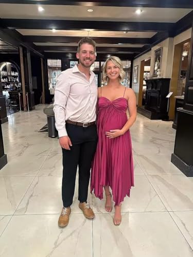 Satin Bridesmaid Dresses with Scarf Spaghetti Straps Wedding Guest Cocktail Dress Pleated Formal Midi Gowns4