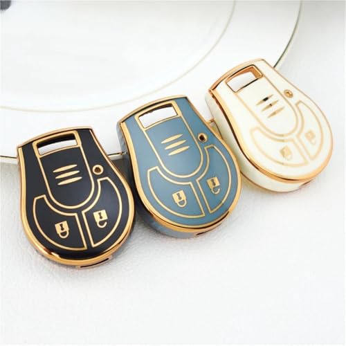 N-issan Qashqai Tiida Terrano Cube Pathfinder Rogue 2012 Maxima Altima Sentra Juke Micra March TPU車キーケースカバーに対応(White 1pcs)