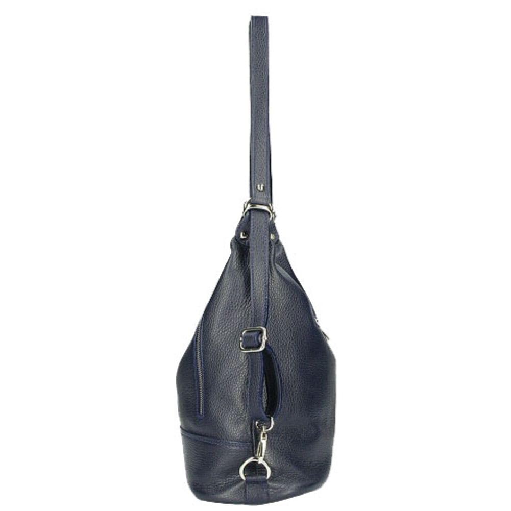 Borsa a spalla trasformabile in Zaino in vera pelle BC7170. 33cm*31cm*15cm. Made in Italy