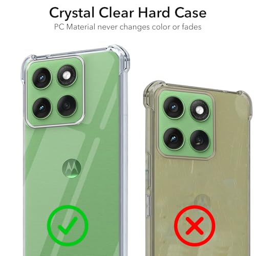 Image of Jkobi Shockproof Crystal-Clear Back Cover for Motorola Moto Edge 60 (Anti Yellow Case | Drop & Camera Protection | Hard Polycarbonate)
