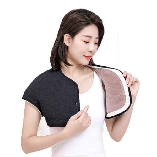 PURFUN Winter Thermal Fleece Lining Shoulder Warmer Elderly Men Women Wearable Shoulder Wrap Shawl Coldproof Shoulder Cover