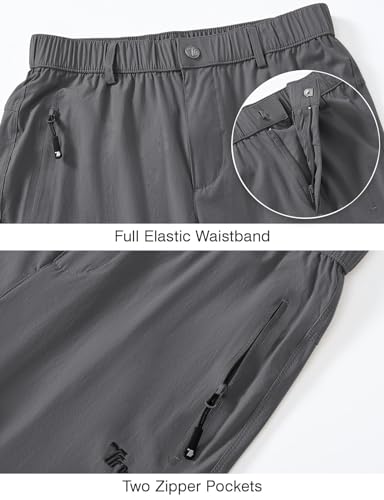 Rdruko Wanderhose Damen Outdoorhose Leichte Schnelltrocknend Trekkinghose UV-Schutz UPF 50+ Funktionshose Atmungsaktiv Hosen Sommer-Dunkelgrau XL