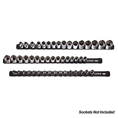 Image of ARES 70087 3-Pc 1 /4,3 /8,1 /2-In Socket Rail
