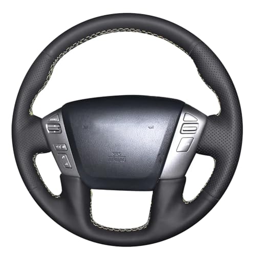 KJWPYNF Steering Wheel Cover, for Nissan Frontier 2022, Customize DIY Hand Sewing Hand-stitched Leather
