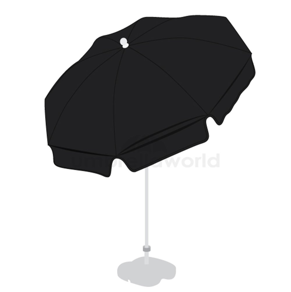 Umbrellaworld Black 1.8M Patio/Garden/Beach Parasol Umbrella With Tilt