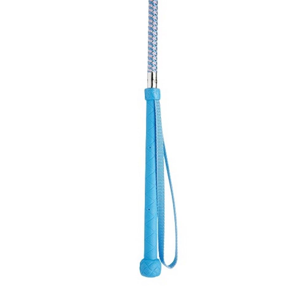 Hy School Men's Pale Blue/Pale Pink Hyschool Metallic Riding Whip - 26" - Horse Whips & Crops