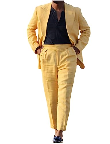 Costume deux pièces en lin homme Kromoc pour mariage et quotidien