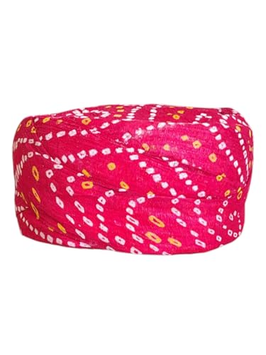 Image of Imperial Safa Jodhpuri Pachrangi Lahriya paghdi,Atiyali, Rajputana darbari Safo,Pagdi, Multi Colour, Rajasthani Casual Wear Turban Self Design Traditional Rajasthani Panchrangi, Wedding