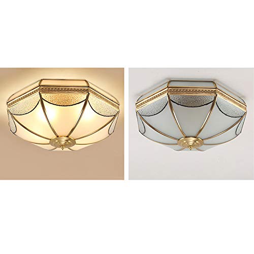 Nowoczesna lampa sufitowa z matowego szkła opalowego, wpuszczana mosiężna lampa LED, 3 tradycyjne oprawy, dekoracyjna lampa wisząca do hotelu, przedpokoju, sypialni, salonu - I