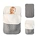 Mengqiy Neugeborenes Baby Wickeldecke, Dickes Baby Kinder Kleinkind Stricken Weiche Warme Fleece Decke Wickelschlafsack Schlafsack Kinderwagen Unisex Wrap für 0-12 Monate Baby Jungen Mädchen - Grau