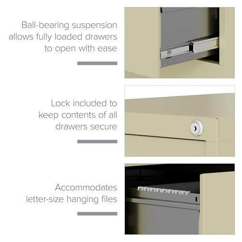 Image of 22 inch Deep 4-Drawer Letter-Size Commercial Vertical File, Fully Assembled