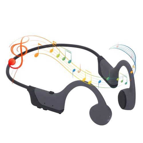 Ejoyous Kabellose Knochenleitungskopfhörer, Knochenschall Kopfhörer für sportliche Aktivitäten, 6-Stunden-Spielzeit-Kopfhörer mit offenem Ohr