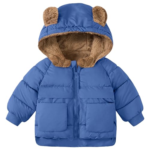 TUONROAD Baby Girls Coats for 6 Months-5 Years Toddlers Boy Winter Jacket Warm Bear Hooded Outdoor Coats Size 5