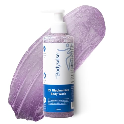 Image of Be Bodywise 5% Niacinamide Brightening Body Wash | Hydrates & Deep Cleanses Skin | For Glowing & Hydrated Skin | With Aloe vera, Vitamin B3 & E | For All Skin Types | 250ml