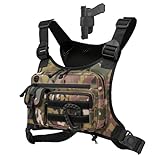Muserise Outdoor Chest Bag For Men and Women, Tactical Vest For Running, Cycling, EDC Chest Pack Rig For Sports and Workouts