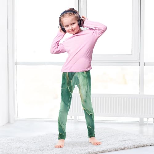 Bolaz Toddler Girls Leggings Printed Yoga Pants Leggings Green Marble for Kids4