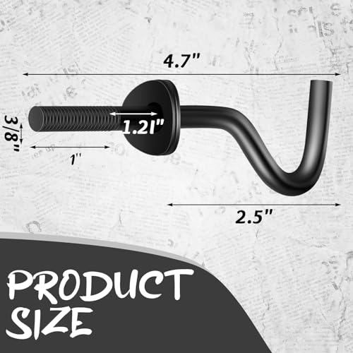 image for Gisafai 4 Packs Hammock Hooks Zinc Heavy Duty Replacement Hooks 3/8 In