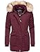 Produktbild Navahoo Damen Winter-Jacke Winter-Mantel Schneeengel (vegan hergestellt) Weinrot Gr. XS