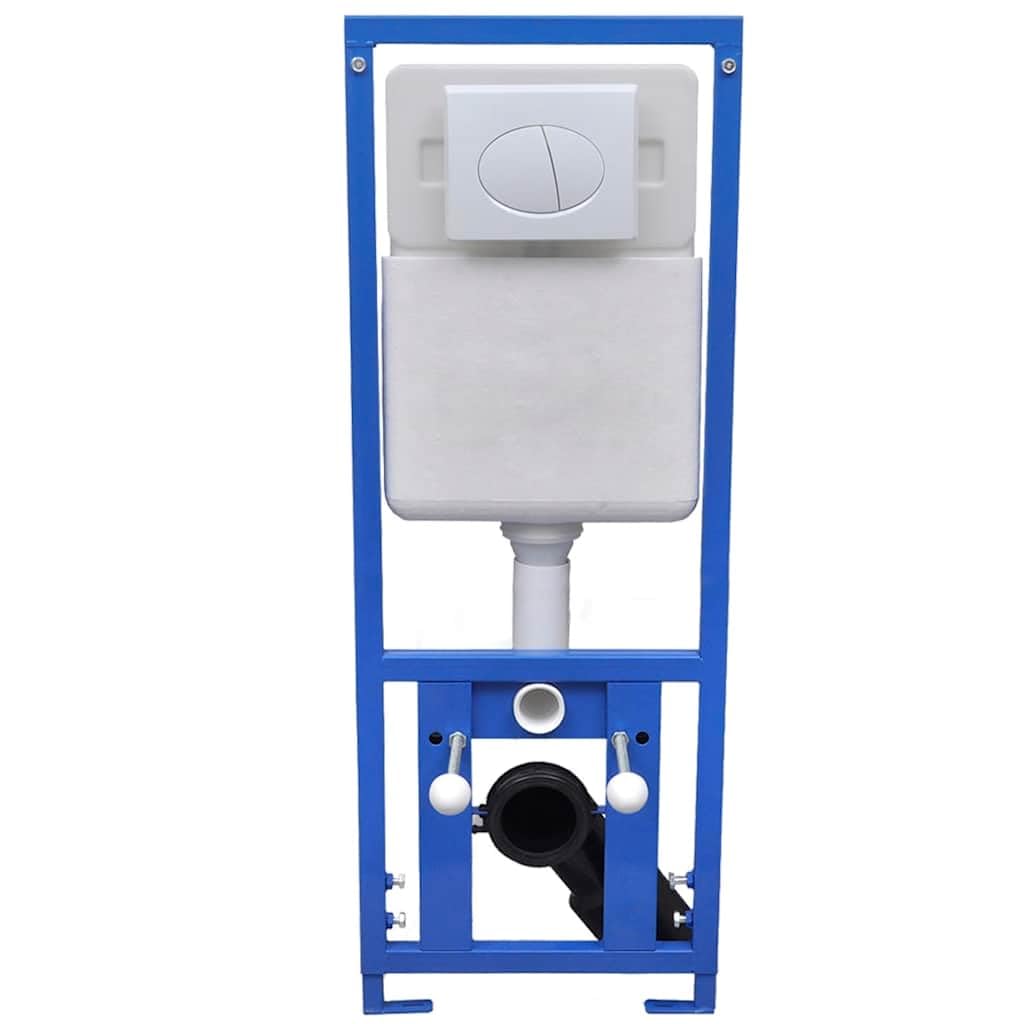vidaXL Cisterna Alta Oculta Descarga Doble para Inodoros WC Váter de Pared