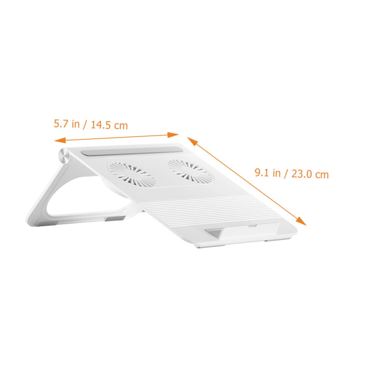 Soporte Refrigeradora Duales Computadora para Portátil Ventiladores Triangular de Alta Velocidad 3800, Estructura de Abs y Silicona, Base Ligera y Fácil de Usar para Laptop