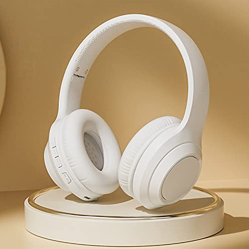 Bluetooth 5.3 Headphones Hifi, Excellent Audio Quality, Long Battery Life, Foldable Pluggable Wired/Wireless Connection For Studio Monitoring And Mixing Dj Guitar Amp, Computer Laptop Tablet (White)