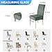 CYCMACO Stuhlhussen Samt 6er Set, Stretch Stuhlüberzieher, Stuhlbezug Schwingstuhl, Hussen Für Stühle Hochlehner, Stuhlbezüge Kratzfest, Universal Chair Cover Waschbarer, Bohnengrün