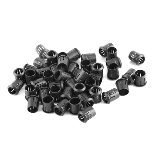 Irfora Portalámparas LED, Soporte De Nailon Negro, 50 Uds. De Casquillo Diodo para Montaje Bisel con, útil 3mm, 5mm, 8mm y 10mm (10mm)