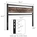 ALTLLEN Headboard Only Wooden Headboard with Metal Slats Sturdy Rustic Headboards Easy Assembly, Twin XL/Queen/King (King)