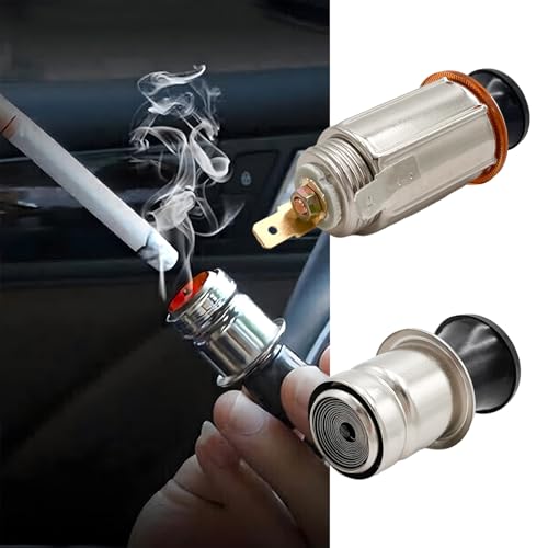 Image of Yourkar Car Cigarette Lighter, DC 12V Auto Cigarette Lighter Socket Plug Element, Cigarette Lighter with Cable for Most Cars, Trucks, Trailers, RVs, Boats (1PCS, Cigarette Lighter+Cable)