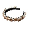 Couronne de fleurs, serre-tête pour femmes, mariées et princesses, idéal pour mariages, baptêmes, communions et fêtes de carnaval, accessoires floraux pour occasions festives, marron