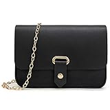H？rte: weich Tamkyo Mode Damenhandtasche Strandtasche im Koreanischen Stil Damen Umh？Ngetasche Kleine Klappentasche Schwarz