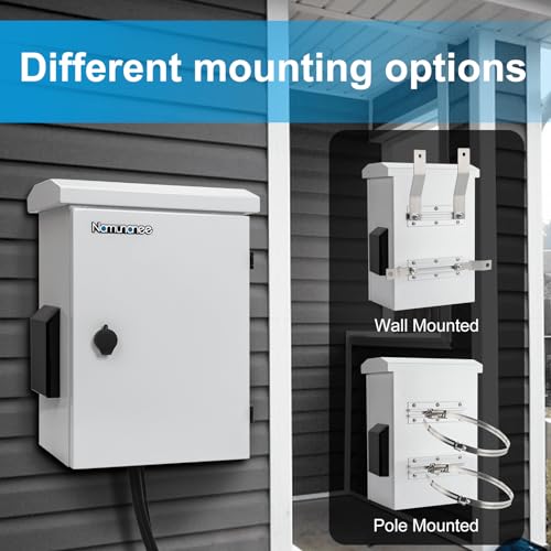 Image of Outdoor Electrical Box with Thermostat and Fan, Cold-Rolled Steel Plate, Aluminum Alloy Back Beam, One-Piece Ventilation Design, IP65 Waterproof, Wall /Pole Mounted. (17.8 inch x 14 inch x 7.9 inch)