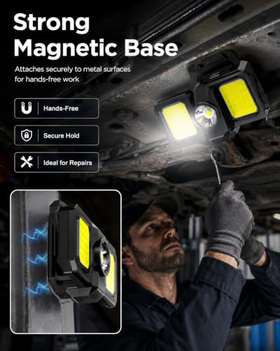 Image of Mini Rechargeable Keychain Light,Emergency Flash Light, High Lumen Super Bright LED Mini Torch Light, Portable COB Light with Magnet,Bottle Opener for Dog Walking,Car Repair,Emergency,Camping