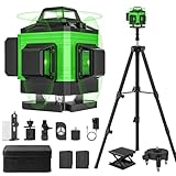 Laser Level Self Leveling 4 x 360°, 4D 16 Lines Green Professional Laser Level...