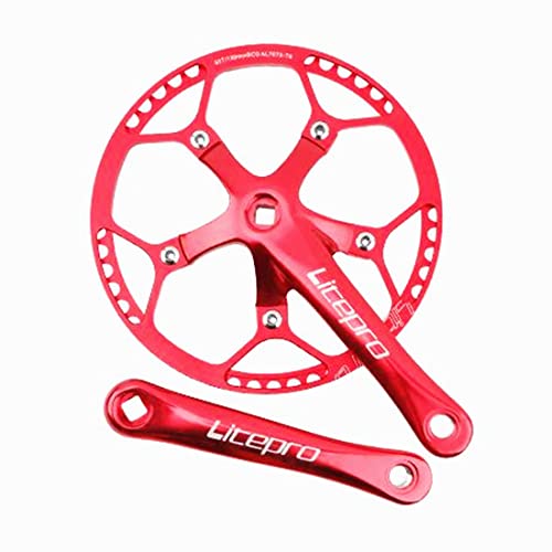 Litepro ] BCD 130 ~[g`F[zC[NNZbgVONN For BMX ܂肽ݎ] 45T 47T 53T 56T 58T `F[OANZT[ (56T red)