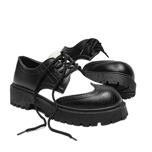 Men's Winter British-Style Big Toe Dress Casual Leather Shoes for Men, Thick Comfortable Sole Wedding Footwear