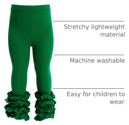 Image of HOOLCHEAN Baby Toddler and Little Girls Cotton Ruffle Leggings