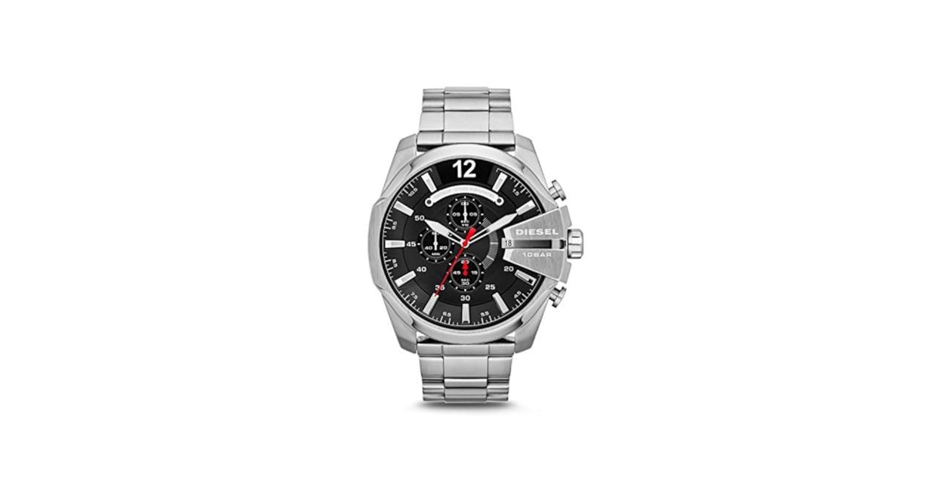 Amazon.com: Diesel Mega Chief Stainless Steel Chronograph