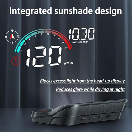 Head Up Display Auto HUD impermeable con pantalla visualización frontal digital 4