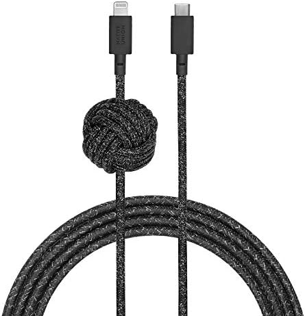 Native Union Night Cable - 3m Ultra-Strong Reinforced Durable USB-C to Lightning [MFi Certified] Charging Cable with Weighted Knot Compatible with iPhone 14, iPhone 13 and earlier (Cosmos)